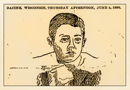 Harry Acklam killed by two pit bulls, Racine 1896