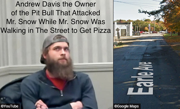 Andrew Davis, the owner of the pit bull that attacked Otto Snow